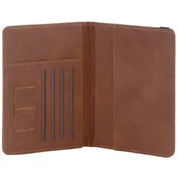 Travel Pro Passport Organiser Brown Open